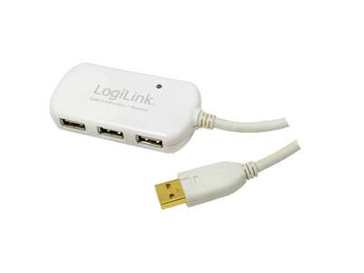 LogiLink UA0108 interface hub 480 Mbit/s Hvid