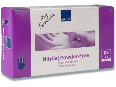 Engangshandsker, Nitril, X-Small, 100 handsker, Abena Ultra sensitive 