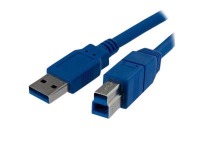 StarTech.com USB3SAB1M USB-kabel USB 3.2 Gen 1 (3.1 Gen 1) 1 m USB A USB B Blå