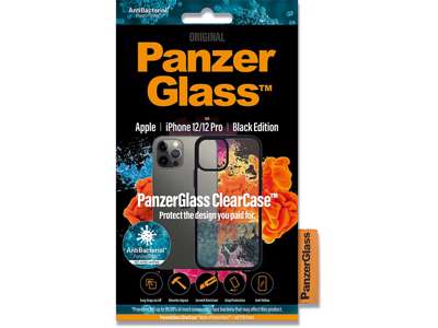 Cover, iPhone 12/iPhone 12 Pro 6.1'', Case, Transparant med sort ramme, PanzerGlass ClearCase 