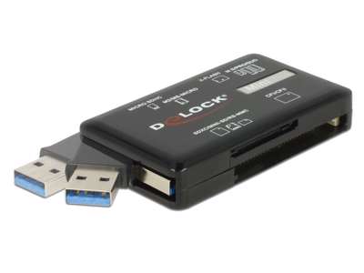 DeLOCK 91758 kortlæser USB 3.2 Gen 1 (3.1 Gen 1) Sort