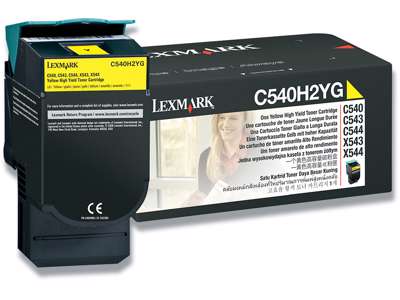 Toner, C544X1YG, Yellow-gul, 4.000 sider, Lexmark 