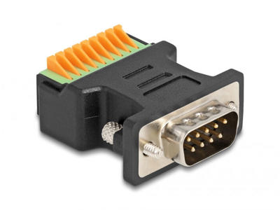 DeLOCK 66558 kabel kønsskifter D-Sub 9 pin 9 pin terminal Sort