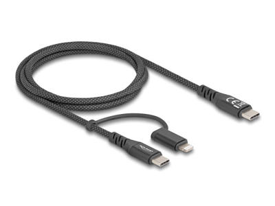 DeLOCK 81170 USB-kabel USB 2.0 1 m USB C USB C/Lightning Sort