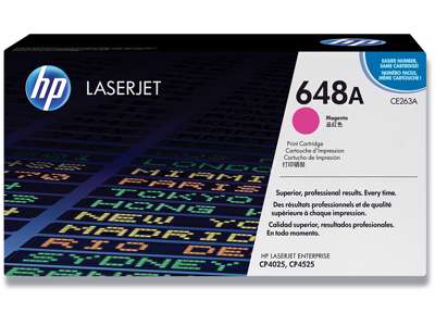 Toner, 648A, Magenta-rød, 11.000 sider, HP CE263A