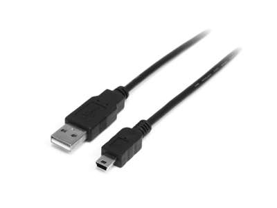 StarTech.com 2m, USB 2.0 A/Mini USB B, M/M USB-kabel USB A Mini-USB B Sort