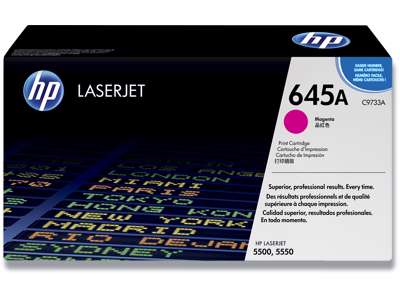 Toner, 645A, Magenta-rød, 12.000 sider, HP C9733A