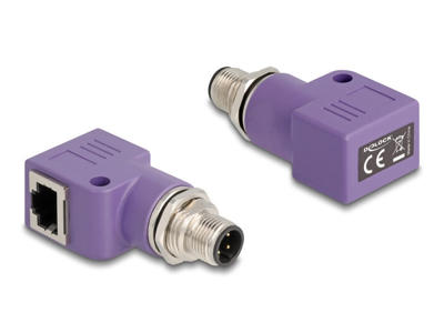 DeLOCK 60679 kabel kønsskifter M12 RJ45 Violet