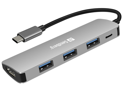 Sandberg USB-C Dock HDMI+3xUSB+PD 100W