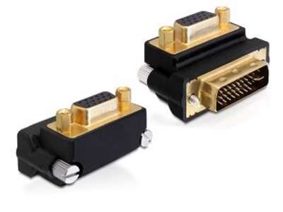 DeLOCK 65261 kabel kønsskifter VGA 15 pin DVI 24+5 pin Sort