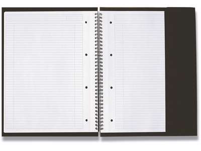 Notesblok, A4+, Linjeret, Sort-rød-orange, Oxford International MeetingBook Scribzee