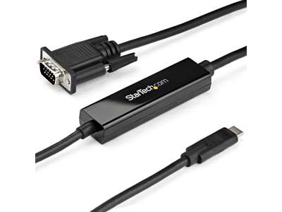 StarTech.com CDP2VGAMM1MB videokabel adapter 1 m USB Type-C VGA (D-Sub) Sort