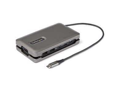 StarTech.com DKT31CSDHPD3 dockingstation Ledningsført USB 3.2 Gen 2 (3.1 Gen 2) Type-C Grå