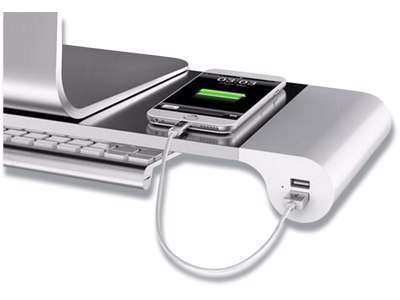 Monitor Stand med 4 USB porte aluminium UNILUX Study