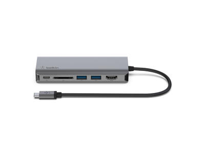 Belkin AVC008BTSGY dockingstation USB 3.2 Gen 1 (3.1 Gen 1) Type-C Sort, Grå