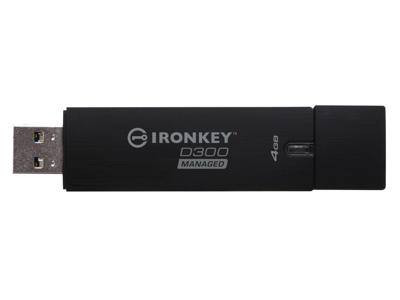 Kingston Technology IronKey D300 USB-nøgle 4 GB USB Type-A 3.2 Gen 1 (3.1 Gen 1) Sort