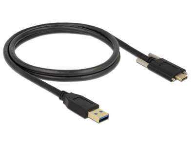 DeLOCK 83718 USB-kabel USB 3.2 Gen 2 (3.1 Gen 2) 1 m USB A USB C Sort