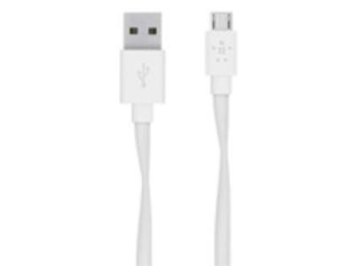 Belkin Flat Micro-USB to USB-A USB-kabel 1,2 m USB A Micro-USB A Hvid