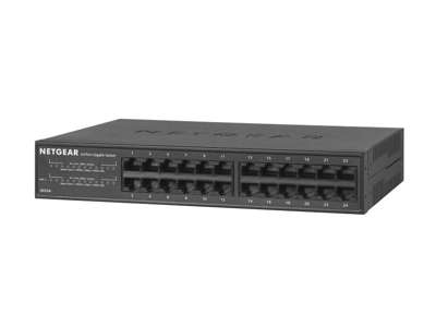 NETGEAR GS324 Ikke administreret Gigabit Ethernet (10/100/1000) Sort