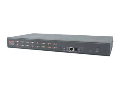 APC 16 Port Multi-Platform Analog KVM KVM Switch Stativ-montering Sort