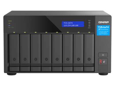 QNAP TVS-h874 NAS Tower Intel® Core™ i5 i5-12400 32 GB DDR4 QuTS hero Sort