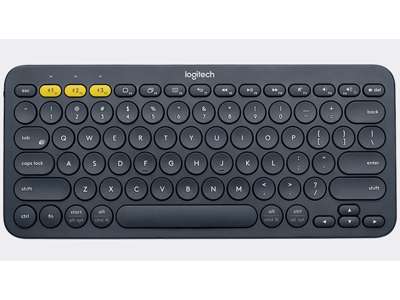 Logitech K380 Multi-Device Bluetooth Keyboard, Dark Grey (Nordic)