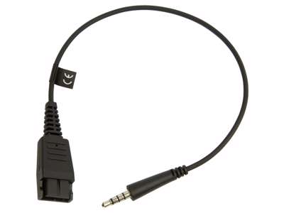 Jabra 8800-00-99 kabel kønsskifter Quick Disconnect (QD) 3,5 mm Sort