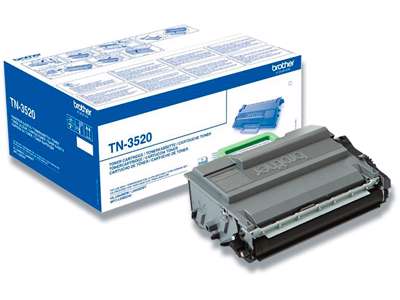 Toner, TN3520, Black-sort, 20.000 sider, Brother 