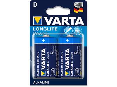 Batteri, D, 1.5 V, 2 stk, Varta Longlife Power