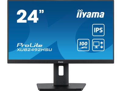 iiyama XUB2492HSU-B6 computerskærm 60,5 cm (23.8") 1920 x 1080 pixel Fuld HD LED Sort