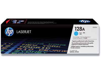 Toner, 128A, Cyan-blå, 1.300 sider, HP CE321A