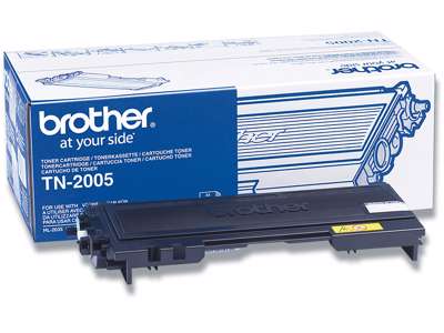 Toner, TN2005, Black-sort, 1.500 sider, Brother 