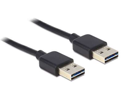 DeLOCK 3m USB 2.0 A USB-kabel USB A Sort