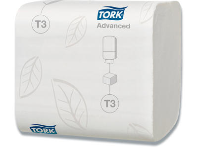 Toiletpapir, I ark, 2 lag, 9072 ark, Tork Advanced T3