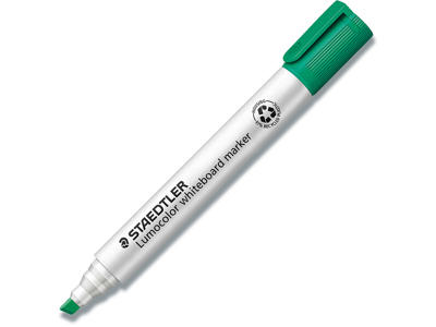 Whiteboard marker, Skrå spids, Grøn, 2-5 mm, Staedtler Lumocolor 351