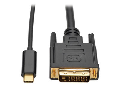 Tripp Lite U444-003-D videokabel adapter 0,9 m USB Type-C DVI-D Sort