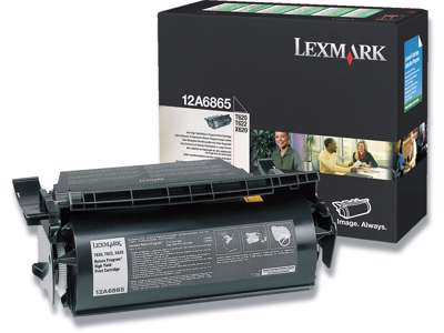 Toner, 12A6865, Black-sort, 30.000 sider, Lexmark 