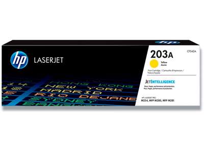 Toner, 203A, Yellow-gul, 1.300 sider, HP CF542A