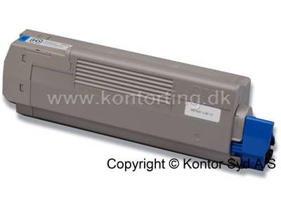 Toner, C610, Cyan-blå, 6.000 sider, OKI 44315307