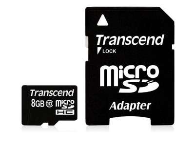 Transcend TS8GUSDHC10 hukommelseskort 8 GB MicroSDHC NAND Klasse 10