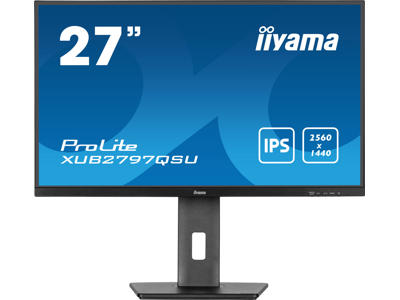 iiyama ProLite XUB2797QSU-B1 computerskærm 68,6 cm (27") 2560 x 1440 pixel Wide Quad HD LED Sort