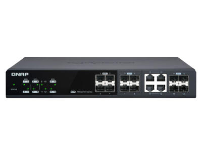 QNAP QSW-M1204-4C netværksswitch Administreret 10G Ethernet (100/1000/10000) Sort