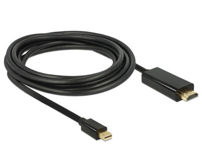 DeLOCK 83700 videokabel adapter 3 m HDMI Mini DisplayPort Sort