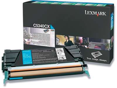 Toner, C5340CX, Cyan-blå, 7.000 sider, Lexmark 