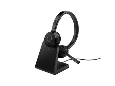 Jabra Evolve 65 TE Headset Kabel & trådløs Kontor/Callcenter USB Type-A Bluetooth Opladningsstativ Sort