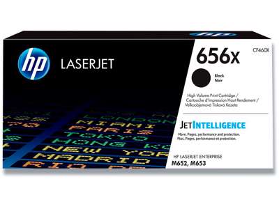 Toner, 656X, Black-sort, 27.000 sider, HP CF460X