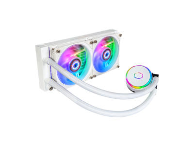 Cooler Master MasterLiquid PL240 Flux White Edition Computerkabinet Væskekølingssæt 12 cm Hvid