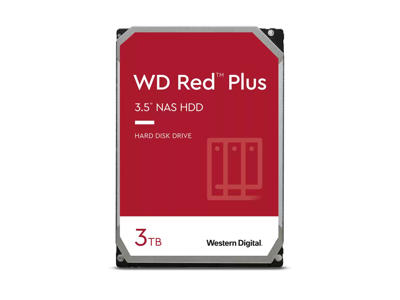 Western Digital Red Plus WD30EFPX harddisk 3 TB 5400 rpm 256 MB 3.5" Serial ATA III