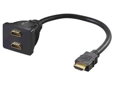 Microconnect HDM19M19F19F HDMI-kabel 0,2 m HDMI Type A (Standard) Sort