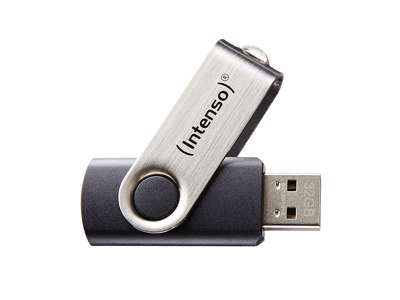 Intenso Basic Line USB-nøgle 16 GB USB Type-A 2.0 Sort, Sølv